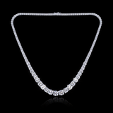 4- Prong Graduated Tennis Necklace